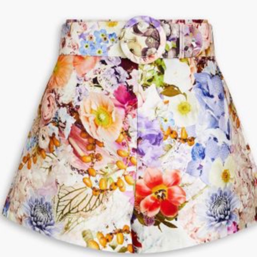 Zimmermann Belted Floral-print shorts *NWT